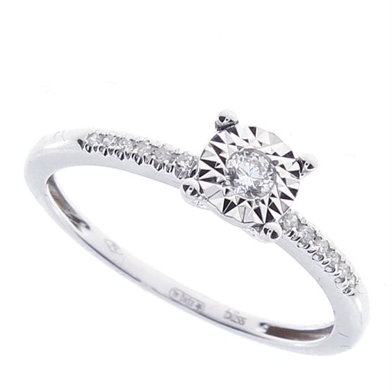 Anello Bliss Donna Rugiada in Oro bianco Diamante 0.07 Ct 20088291 - 20088291